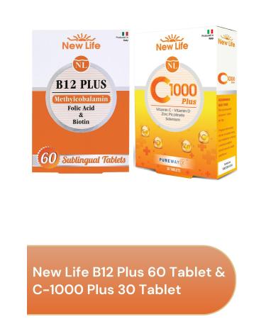 New Life B12 Plus 60 Tablets & C-1000 Plus
