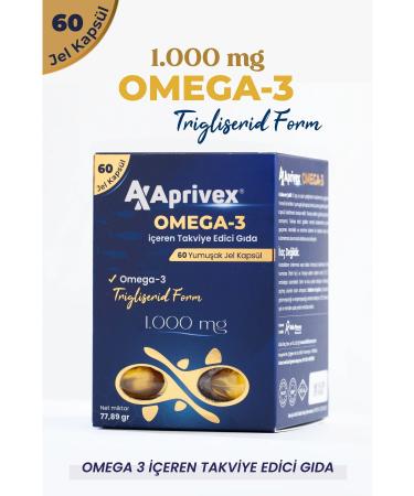 Aprivex Omega3 Triglyceride 60 Softgels - Buy Online on GoSupps.com