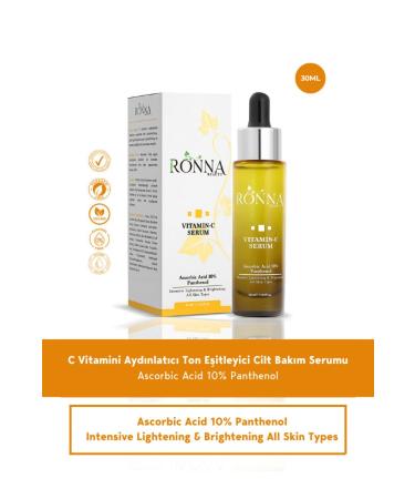 Ronna Beauty Skin Tone Equalizing Vitamin C Serum 30 ml Ascorbic Acid 10% Panthenol