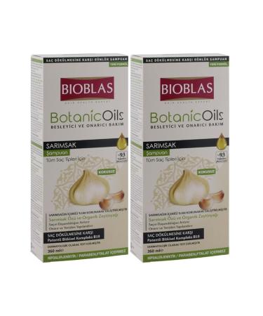 Bioblas Organic Oils Shampoo 360 Ml Garlic Extract X 2 Pieces
