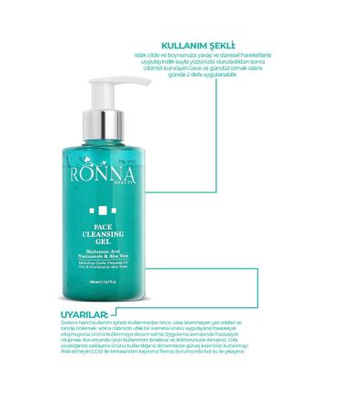 Ronna Beauty Nourishing and Repairing Cleansing Gel Face Cleansing Gel 200 ml Hyaluronic Acid Niacinamide - Buy Online on GoSupps.com