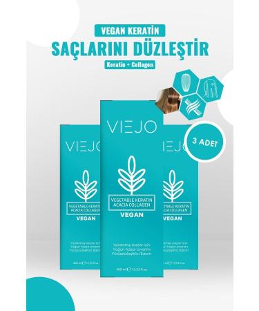 Viejo 3 Pieces - Vegan Hair Keratin - Collagen - Hair Straightener