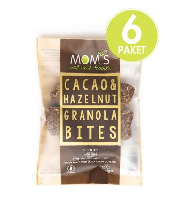 Mom's Natural Foods 6-Pack Gluten-Free COCOA & HAZELNUT Granola BITE