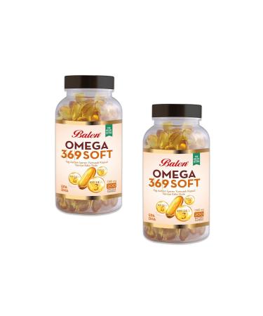Balen Omega 3-6-9 Soft Fatty Acids 1380 mg 200 Softgels 2 Pieces