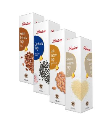 Balen 250 ml Black Cumin Flax Seed Sweet Almond Sesame Oils