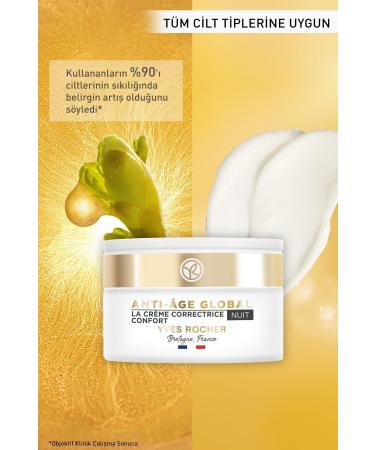 Yves Rocher Anti-age Global Rejuvenating Regenerating Night Cream-50ml - Buy Online on GoSupps.com