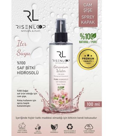 RL Cosmetics Geranium Water Pure Natural Hydrosol Tonic Pelargoniumgraveolens 1st distillation 100 ml