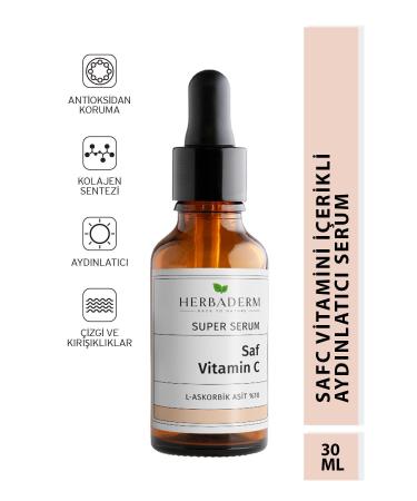 Herbaderm Vitamin C Brightening and Tone Equalizing Face Serum 30 ml Ascorbic Acid