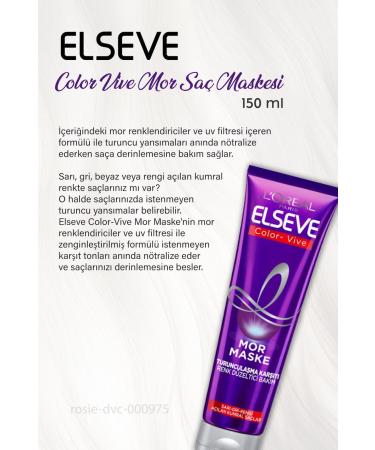 Elseve BUY 6 PAY 5 Color Vive Purple Mask Anti-Orange 150 ml and ROSIE - Buy Online on GoSupps.com