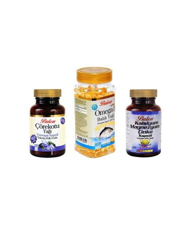 Balen Omega 3 Fish Oil Black Cumin Oil Calcium Magnesium Zinc