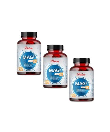 Balen Mag 3 Magnesium Citrate & Bisglycinate & Malate 679 Mg 60 Cap. X 3 Pieces