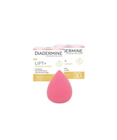 Diadermine Diadermine Anti-Wrinkle Lift+ 30+Day Cream X 2 Pieces +Make-up Sponge