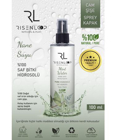RL Cosmetics Mint Water Pure Natural Hydrosol Tonic Mentha Piperita 1st distillation 100ml