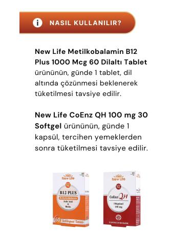 New Life B12 Plus 60 Tablets & Coenz Qh 30 Softgel - Buy Online on GoSupps.com