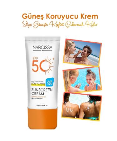 Narcissa High Protection Anti-Spot Sunscreen 50 SPF+ Waterproof UVA + UVB 50 ML - Buy Online on GoSupps.com