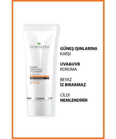 Herbaderm Sunscreen 50 Spf Face Cream 75 ml - Buy Online on GoSupps.com