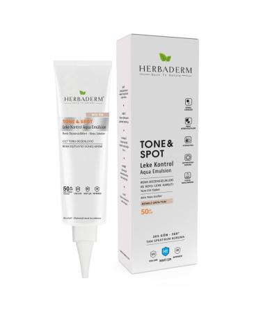 Herbaderm Anti-Spot and Skin Tone Equalizing Sunscreen Cream Spf 50 Tinted Medium Tone 40 ml - Buy Online on GoSupps.com