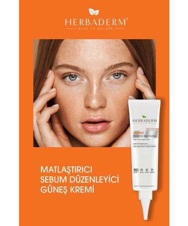 Herbaderm Anti-Acne and Anti-Oily Mattifying Sunscreen Cream Spf 50 Color Medium Tone 40 ml - Buy Online on GoSupps.com