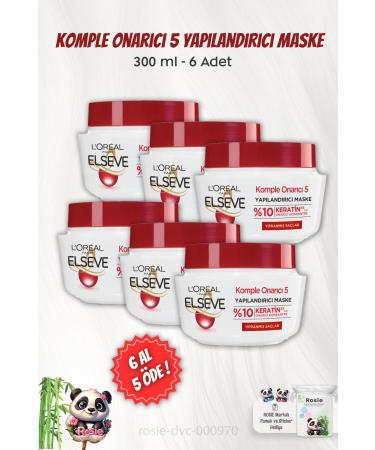 Elseve BUY 6 PAY 5 Complete Repair 5 Restructuring Mask 300 ml and ROSIE