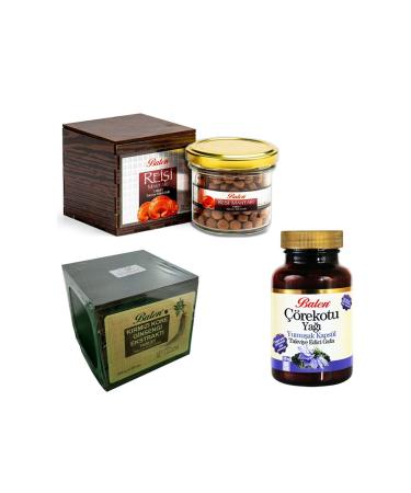 Balen Reishi Mushroom Red Korean Ginseng Black Cumin Oil Capsule