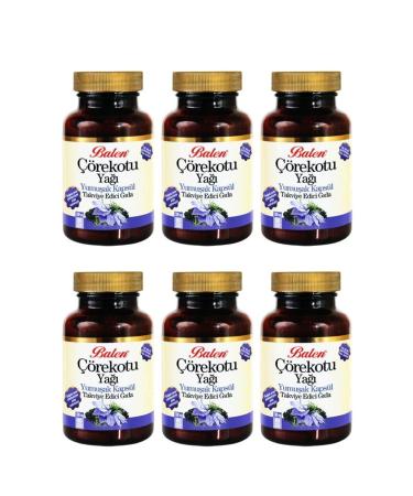 Balen Black Cumin Oil Softgel 1380 Mg 80 Capsules 6 Pieces