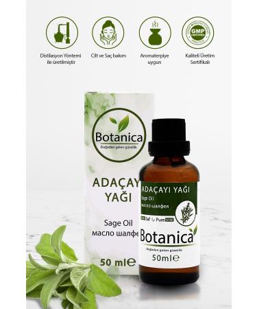 botanica Sage Oil (Bitter Apple) (Anti-Acne and Pimples) Salvia Officinalis Skin Cleansing 50 ml