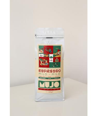 Mujo Coffee Espresso Mild Bean Coffee 1kg - Buy Online on GoSupps.com