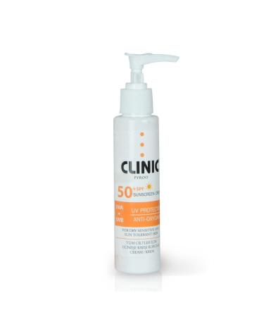 CLINIC PYROO Sun Protection Cream 50 Spf Suitable for All Skin Types. (125 ML) - Buy Online on GoSupps.com