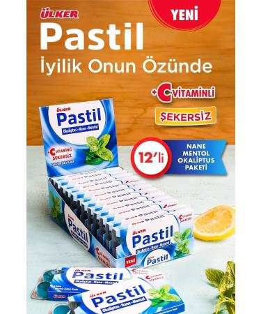Ulker Pastil Eucalyptus&mint&menthol X12 Pieces