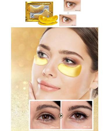 10 Pieces Under Eye Mask Gold Face Skin Care Revitalizing and Renewing Nourishing Collagen Mask - Buy Online on GoSupps.com