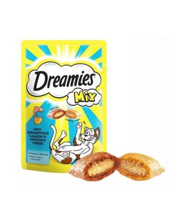 Dreamies Mix Salmon and Cheese Cat Treat 60 Gr (24 Pieces) - Buy Online on GoSupps.com