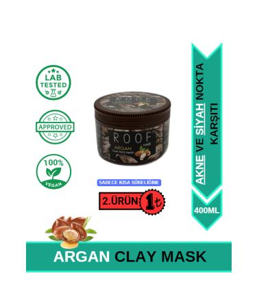 Roof Hair Argan Clay Mask Acne and Anti-Acne Face Care Mask Natural Clay Mask
