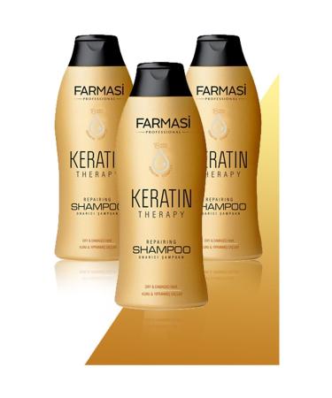 Farmasi Professional Keratin Therapy Repair Shampoo-360ml 3 pieces - Buy Online on GoSupps.com