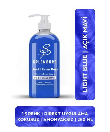 Splendore Light Blue Ammonia Free Color Hair Dye 250ML