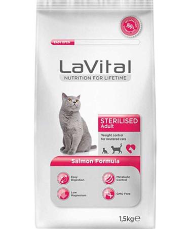 La Vital Sterilized Salmon Sterilized Cat Food 1.5 Kg