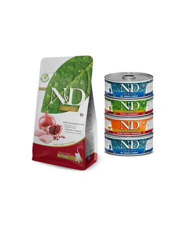 N & D Kitten 1.5 Kg. + 4 N&D Canned Wet Food (80 gr.)