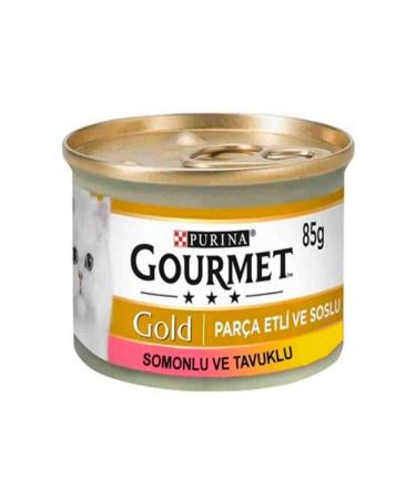 Gourmet 85gr Salmon Chicken Piece Cat Canned 24 Pieces