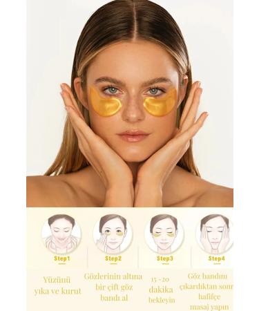 10 Pieces Under Eye Mask Gold Face Skin Care Revitalizing and Renewing Nourishing Collagen Mask - Buy Online on GoSupps.com