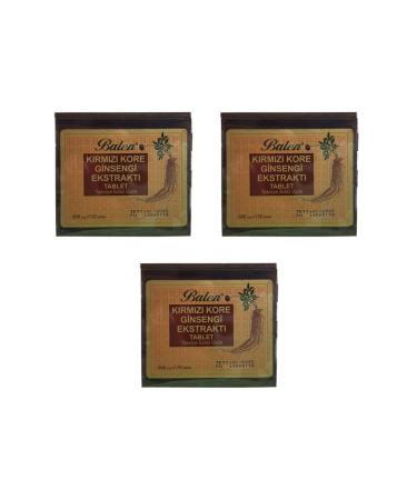 Balen Wooden Box Red Korean Ginseng 600 Mg 120 Tablets 3 Pieces