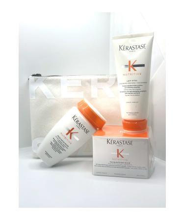 Kerastase Nutritive Dry Hair Ultimate Moisturizing Rich Set-Shampoo-Conditioner-Mask CYT974641