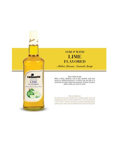 CAL ENTE Caliente Lime Flavored Syrup 70 cl Glass Bottle