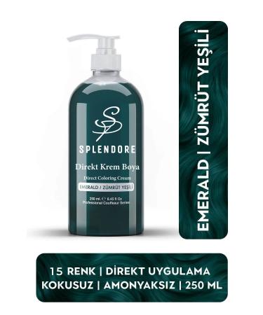 Splendore Emerald Green Ammonia Free Color Hair Dye 250ML