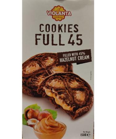 Violanta COOKIES FULL 45 WITH HAZELNUT CREAM 150gr - Buy Online on GoSupps.com