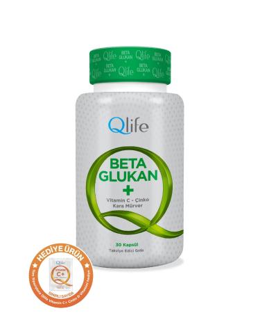 Qlife Beta Glucan Vitamin C Zinc Black Elderberry 30 Capsules
