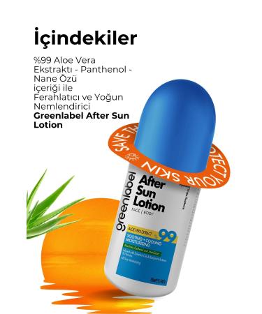 Green Label After Sun Body Lotion With Aloe Vera And Mint Extract 200 ml - Buy Online on GoSupps.com