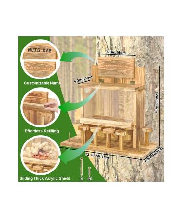AnkaShop Squirrel Food Feeding Station Pine Tree Squirrel Food House Squirrel Picnic Table Feeder Squirrel Bar Ta - Buy Online on GoSupps.com