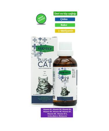 Sernely 2 Pieces Plus B 50ml (CAT HAIR AND SKIN HEALTH SUPPORTING MULTIVITAMIN DROPS) - Buy Online on GoSupps.com