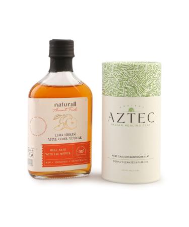 Aztec Secret Aztec Indian Healing Clay Bentonite Clay Face Mask + Naturall Apple Cider Vinegar (Vinegar Mother)