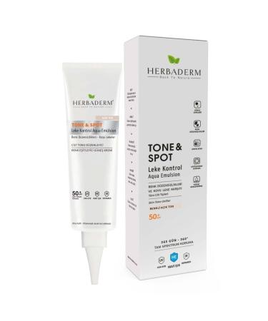 Herbaderm Anti-Spot and Skin Tone Equalizing Sunscreen Cream Spf 50 Tinted Light Tone 40 ml - Buy Online on GoSupps.com