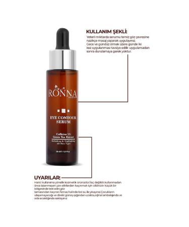 Ronna Beauty Eye Contour Brightening Serum 30 ml Caffeine 5% Green Tea Extract - Buy Online on GoSupps.com